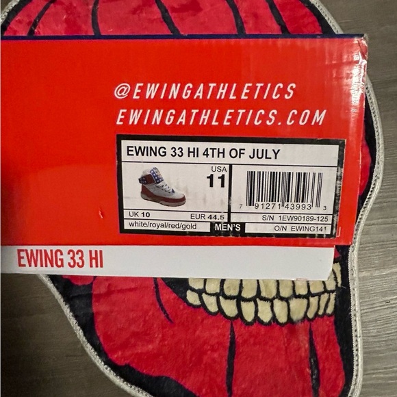 Ewing Athletics Hi 33 " 4th of July " Red, White, and Blue High-Top Sneakers - Picture 6 of 6